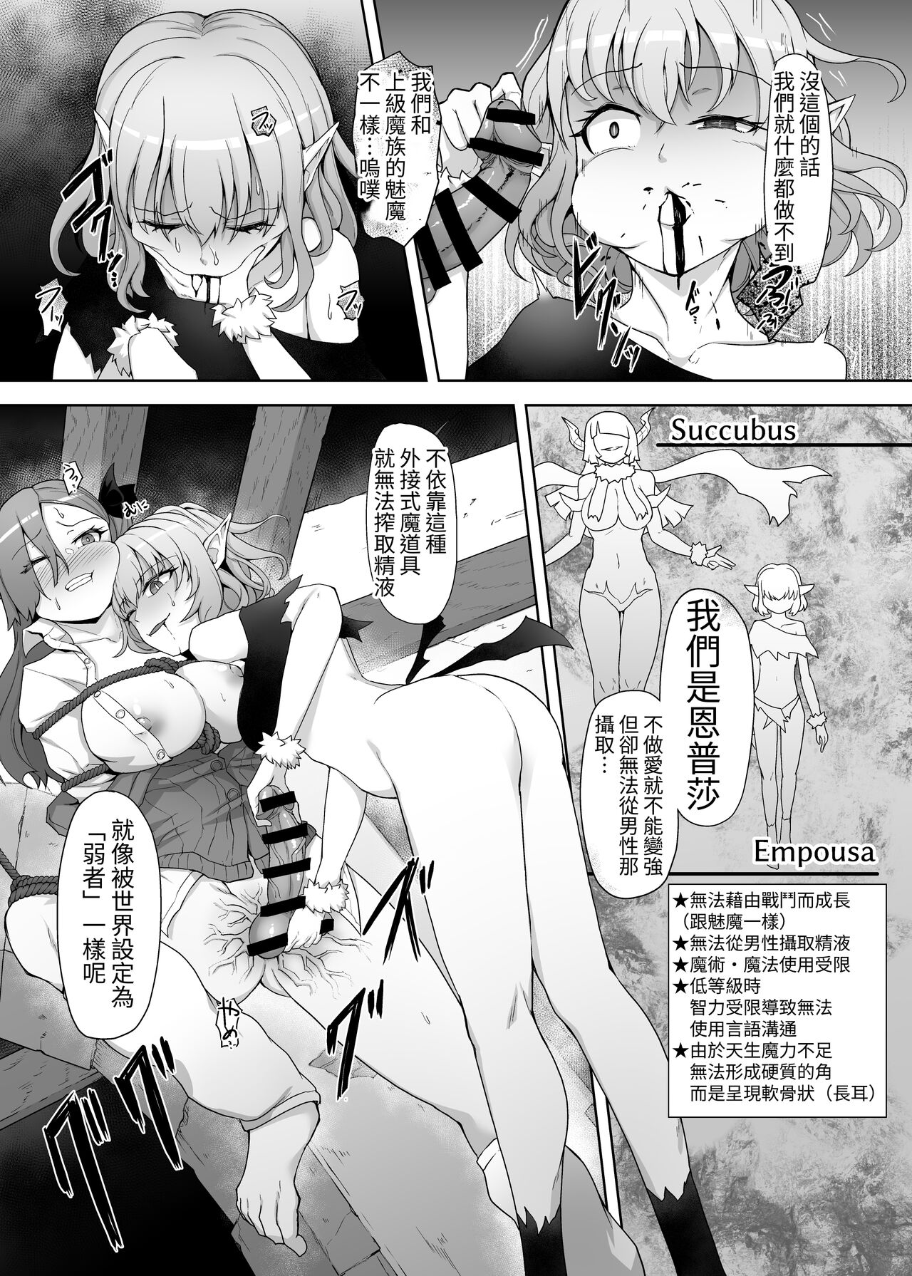 [ゴ太郎のオールナイトファック (ゴ太郎)] 本应超强的女格斗家，被雌小鬼魔族设下陷阱暴打，被扶她狼狈等级吸取强制射精沦为杂鱼，遭石化破坏处刑 [中国翻譯] [DL版]