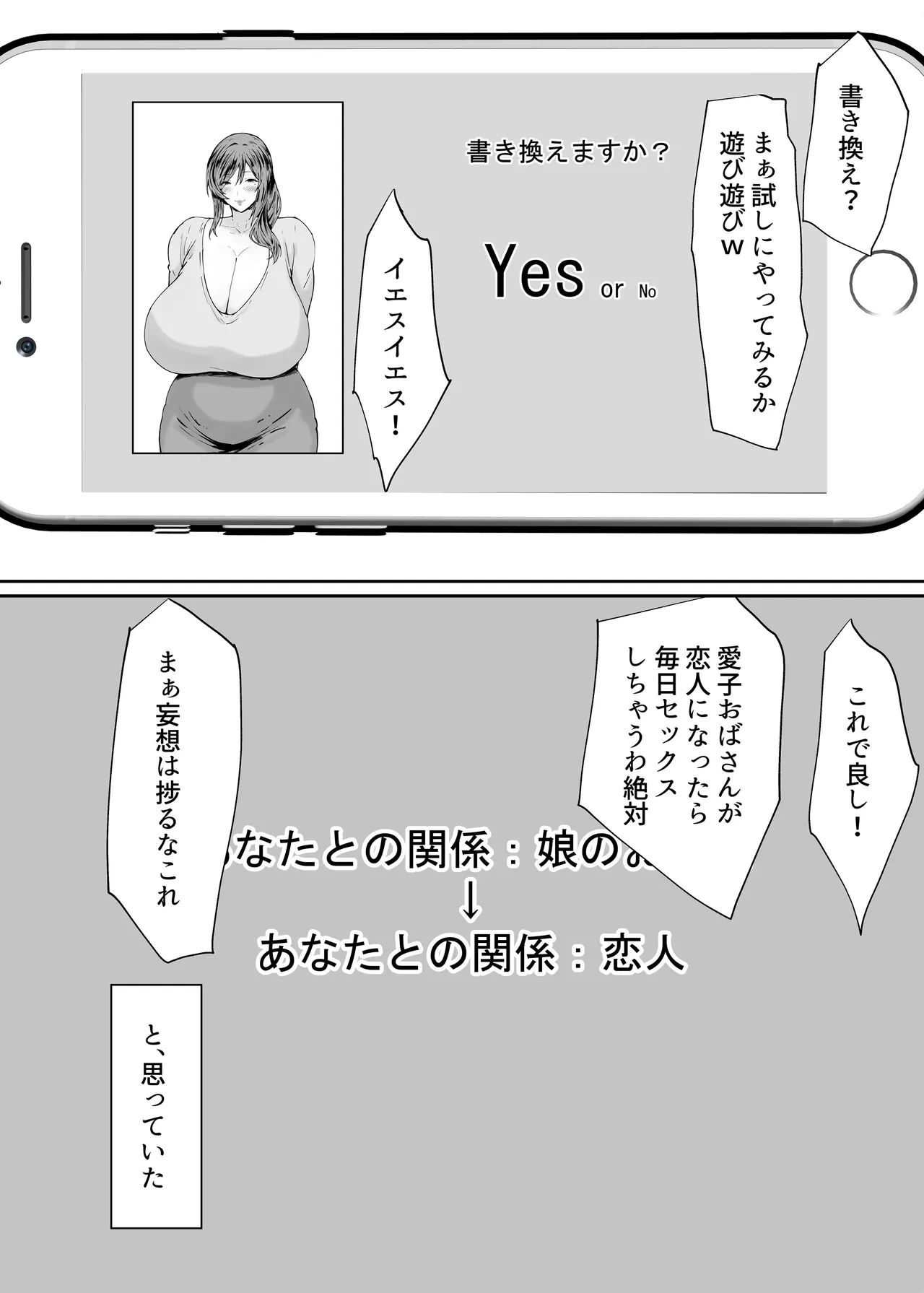 Hitozuma no Oba-san o Saimin de Kyouseiteki ni Koibito Onaho ni Shichatta Hanashi