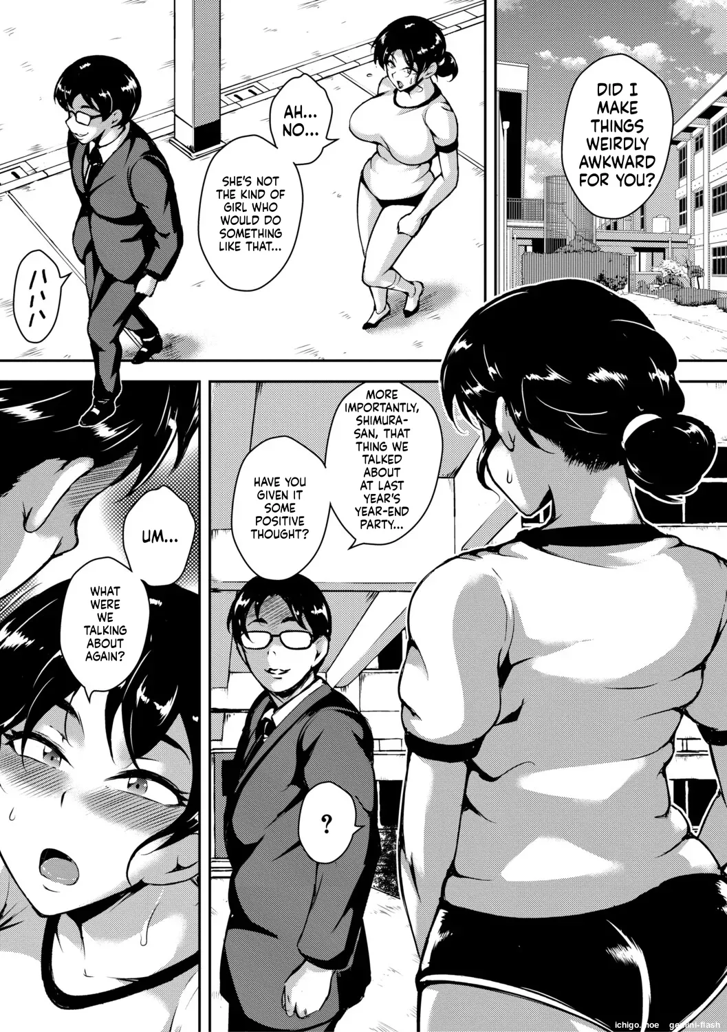 Nikuyoku Kyonyuu Tsuma Toaru Hitozuma Inyoku Mansion nite