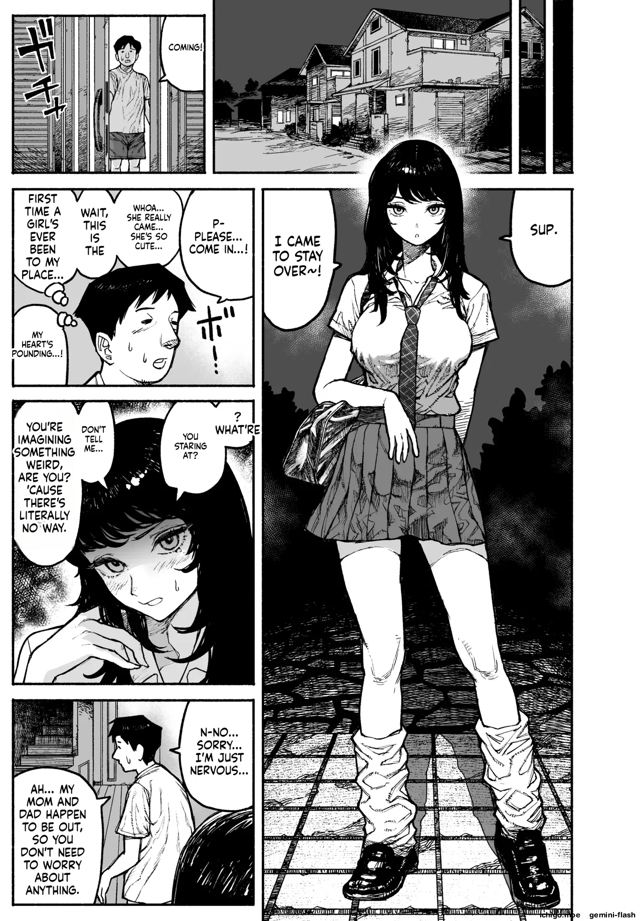 Gyaru ga Tomari ni Kita node Nakadashi Hachi Sasete Moratta Hanashi.  A Gal Stayed Over, So I Got to Cum Inside Her.