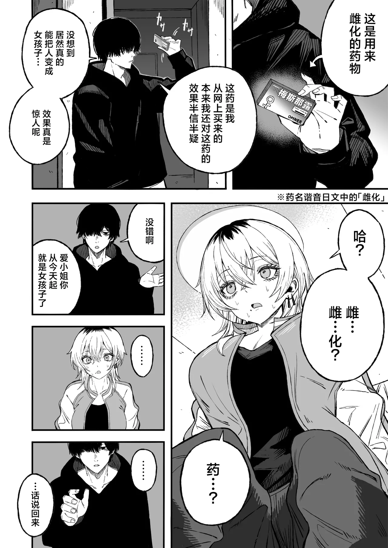 [熬夜的房间 (夜夜)] 把睡奸男变成雌性 [中国翻译] [树莓去码]