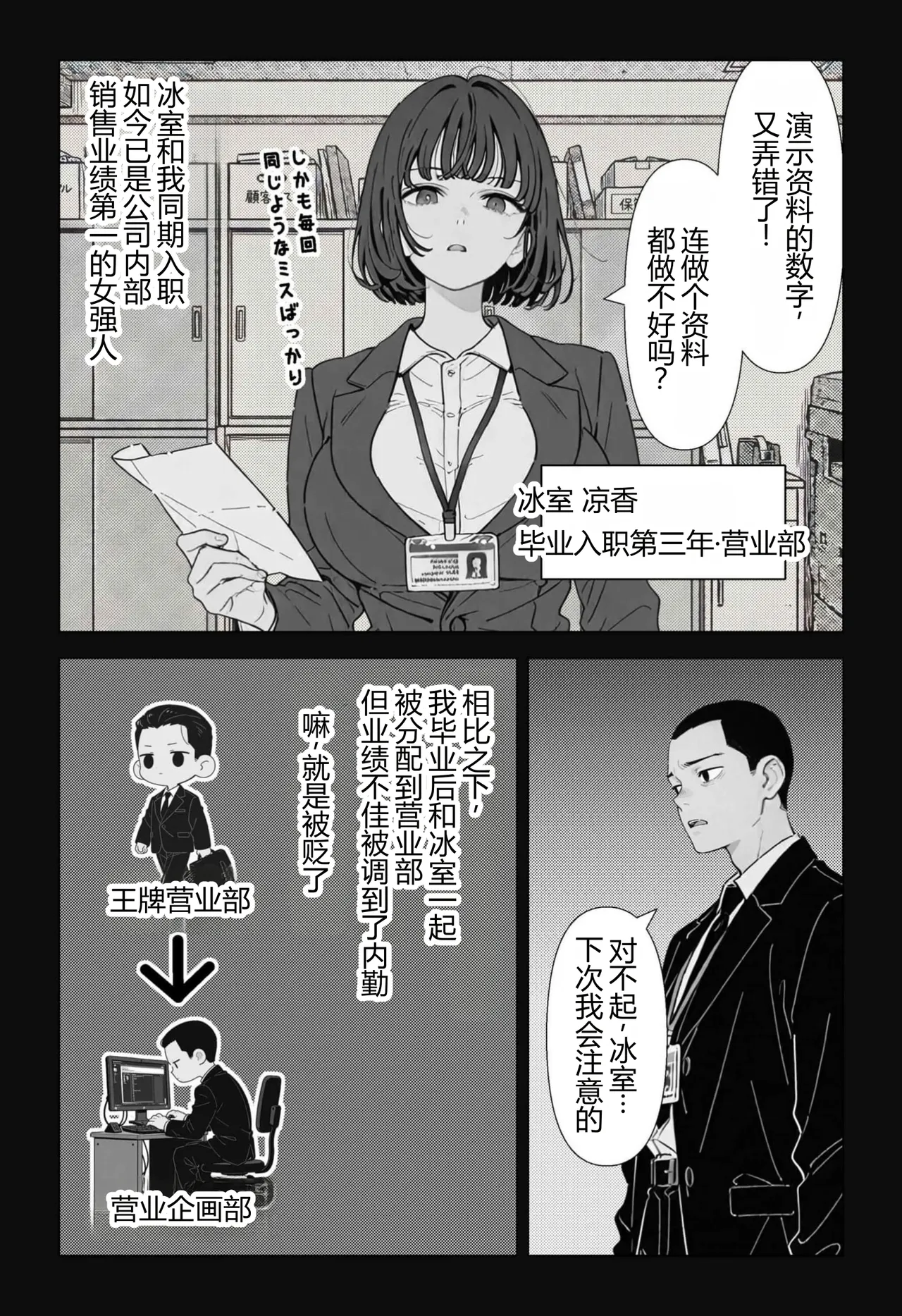[ちくびはんたー] 在不做◯◯就出不去的房间里把职权骚扰同事和酒桌骚扰上司变成性奴◯的故事 [中国翻译]